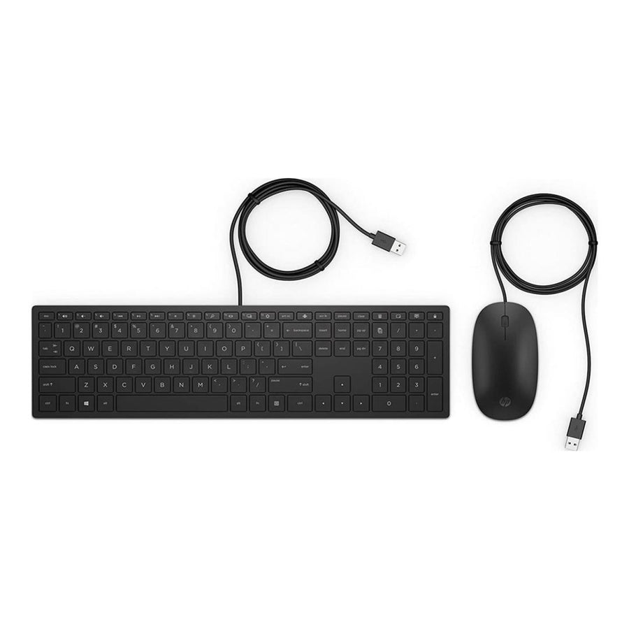 HP 4CE97AA Tastiere Mouse Wired 400 Black