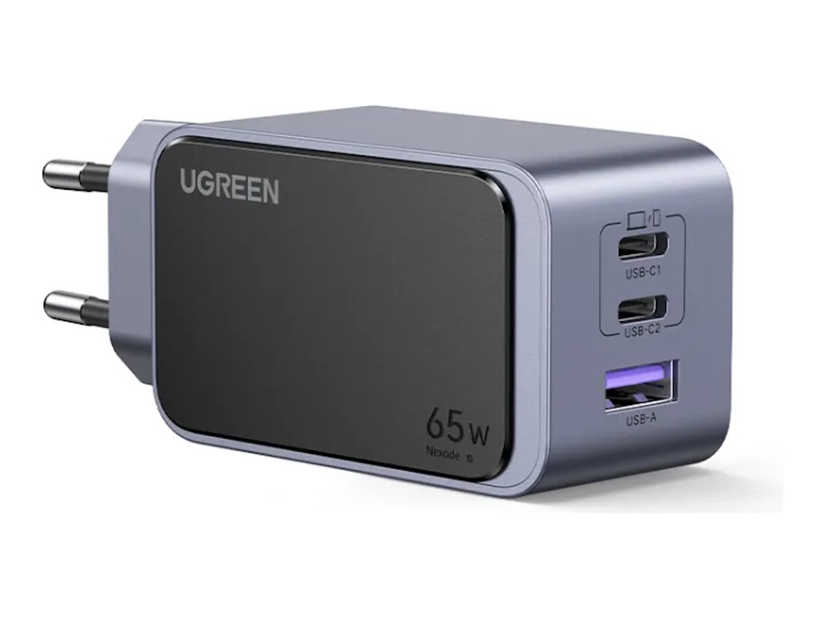 Karikues Celulari Ugreen UBS-A + 2 USB-C 65W Black