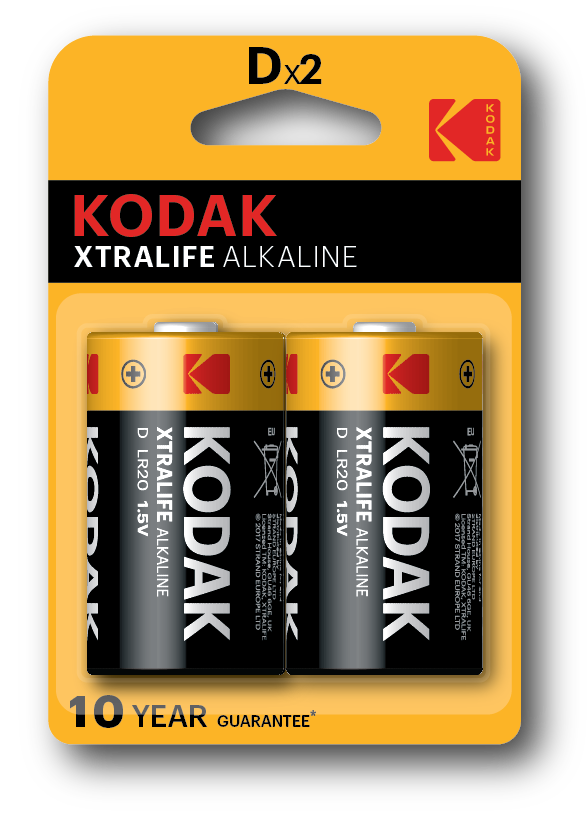 Bateri Kodak Alkalin XTRALIFE LR20 30952058 Dx2