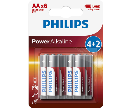 Bateri Power Alkaline LR6P6BP/10 Energy 6 AA