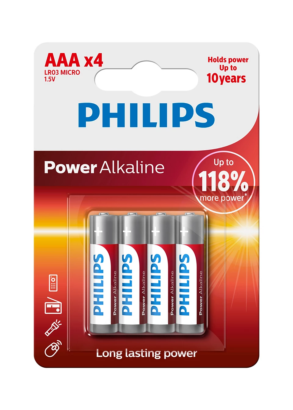 Bateri Power Alkaline LR03P4B/10 4 AAA