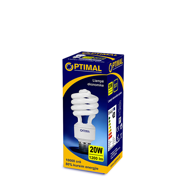 Llambe ekomomike Optimale 20W Cool White AT