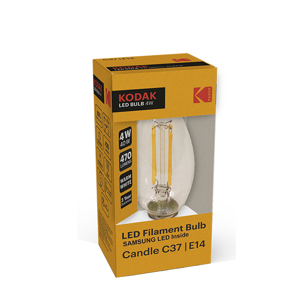 Llambe Kodak LED Filament 4W E14 Warm White AT