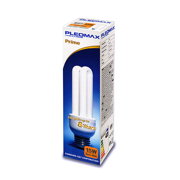 Llambe Pleomax 2U E27 15WATT WARM WHITE