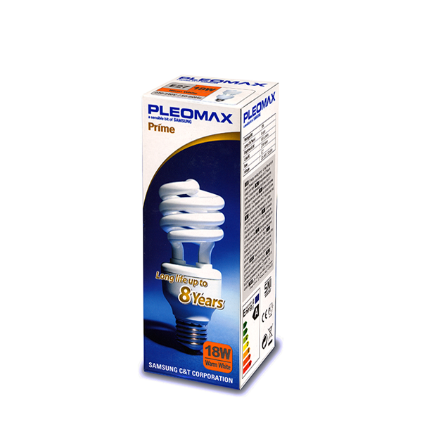 Llambe Pleomax Spirale E27 18Watt Warm White