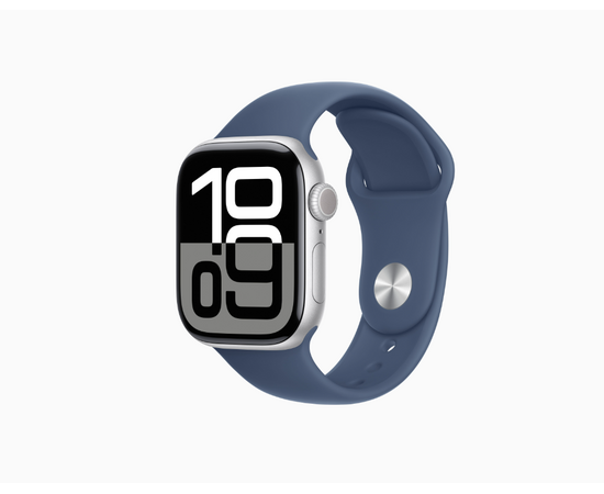 Apple Watch S10 46mm MWWM3QV/A Silver - Denim Sport Band M/L