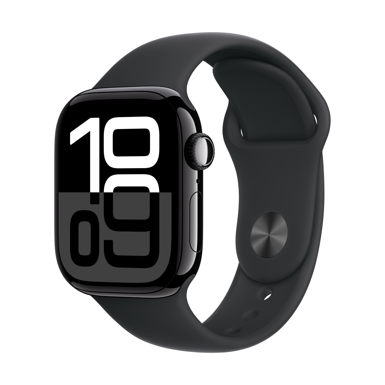 Apple Watch S10 46mm MWWP3QV/A Jet Black - Black Sport Band S/M