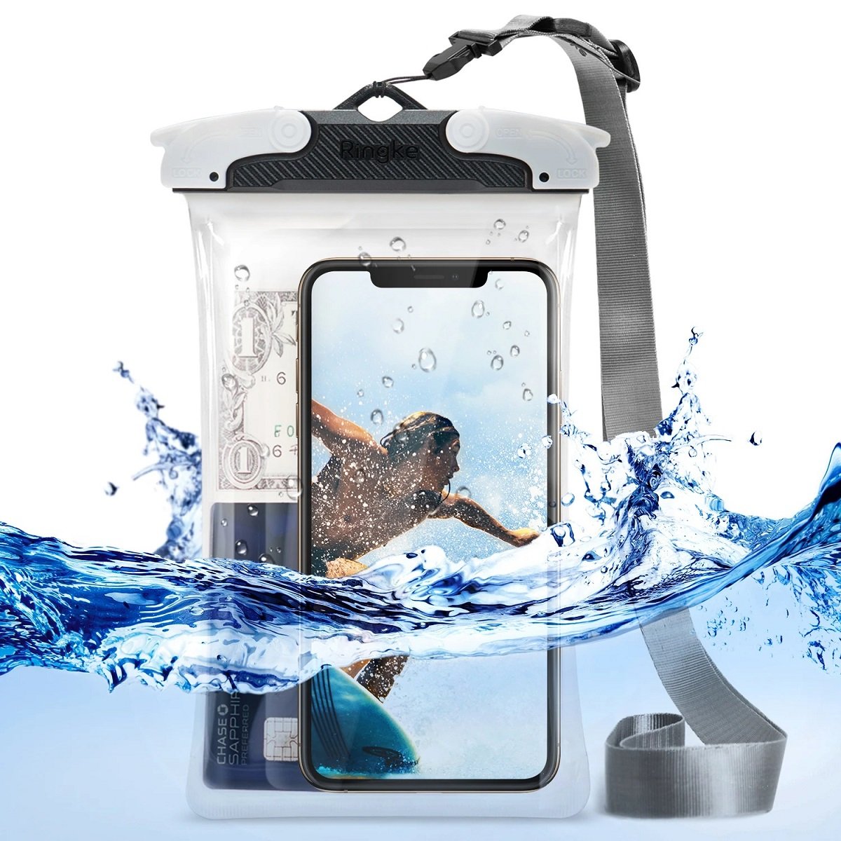 Kase Celulari Ringke Waterproof Universal Grey ACWP0006