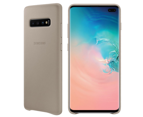 Kase Celulari Samsung Galaxy S10 Plus Leather Cover EF-VG975LJEGWW Gre Grey