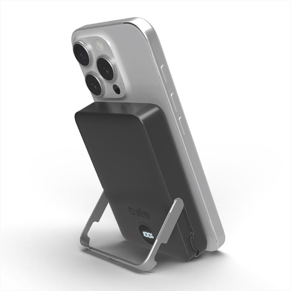 Power Bank SBS Compact 10000 mAh 20W Magsafe Stand Black TEBB10000MAGS