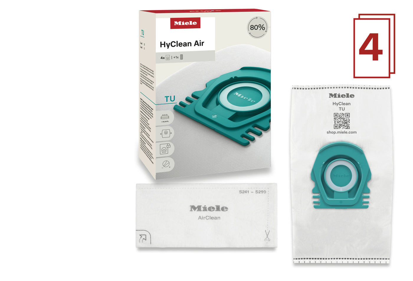 Miele TU HYCLEAN PURE Pakete Qese